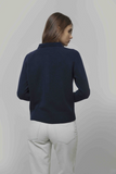 RIFO Demetra wool polo sweater blue mora women