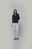 RIFO Demetra wool polo sweater blue mora women