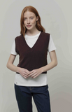 RIFO Melania wool vest brown caffe women