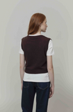 RIFO Melania wool vest brown caffe women