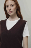 RIFO Melania wool vest brown caffe women