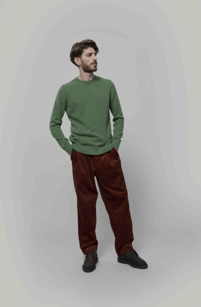 RIFO Romeo cashmere sweater green bietola men