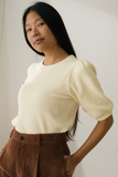TWOTHIRDS Horst velour top ecru women