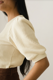 TWOTHIRDS Horst velour top ecru women