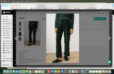 TWOTHIRDS Abruka dark green velour pants women