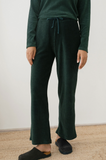 TWOTHIRDS Abruka dark green velour pants women