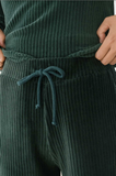 TWOTHIRDS Abruka dark green velour pants women