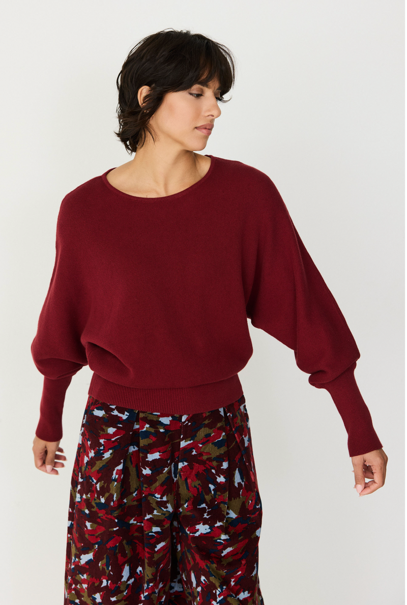 SKFK Ibar jumper R8 burgundy women
