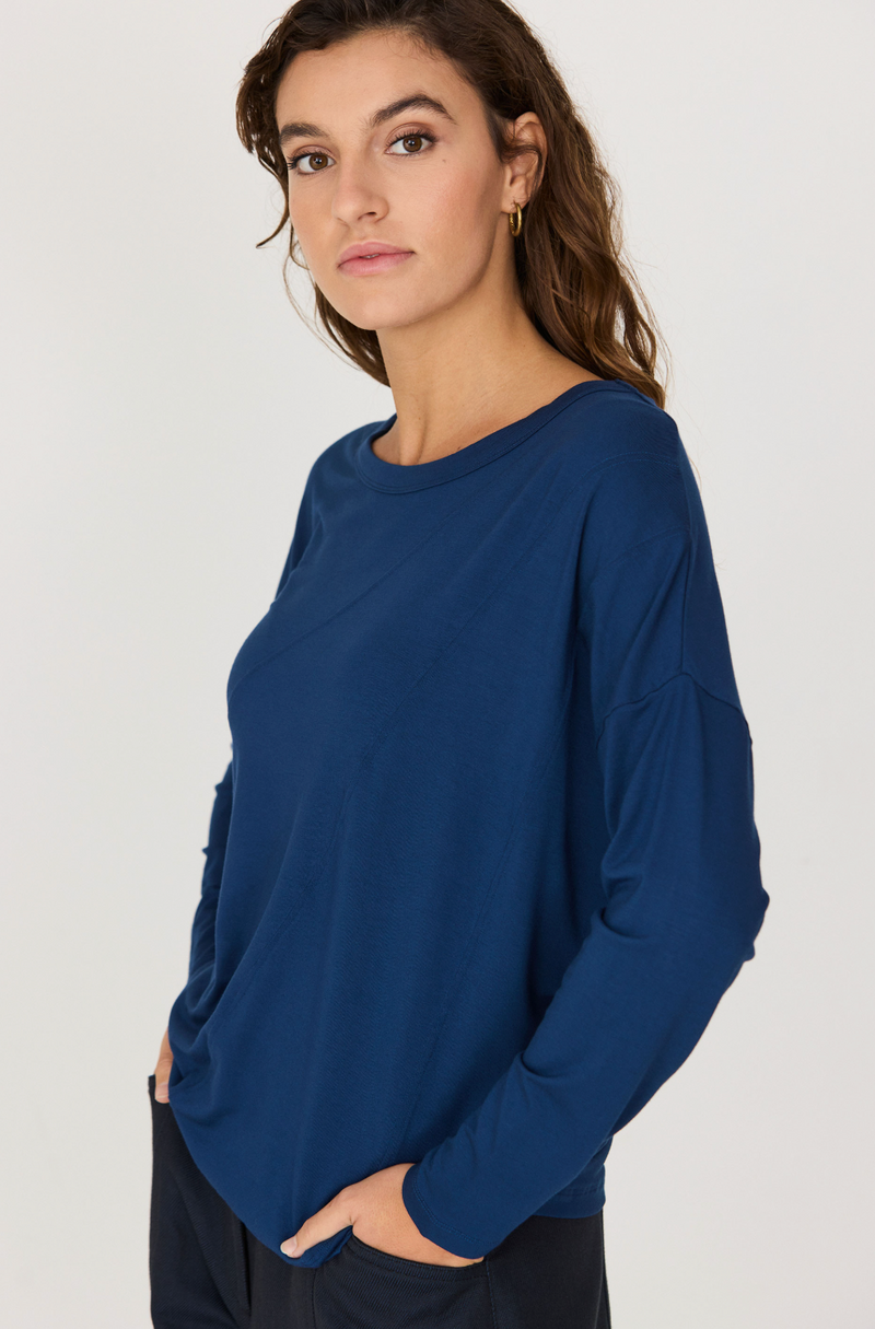 SKFK Beltzane top B7 dark blue women