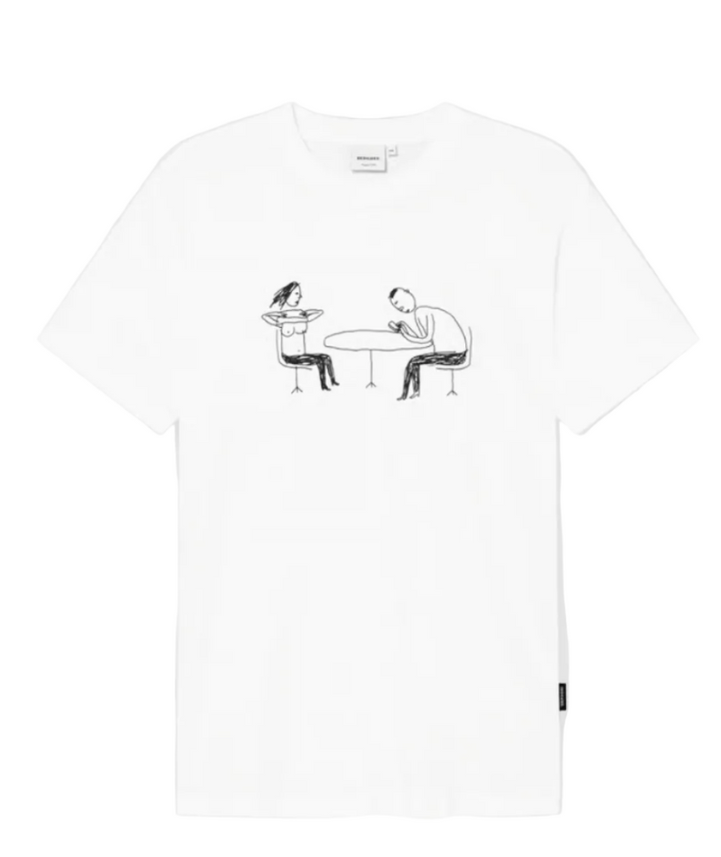 DEDICATED Stockholm Phoney date t-shirt white men