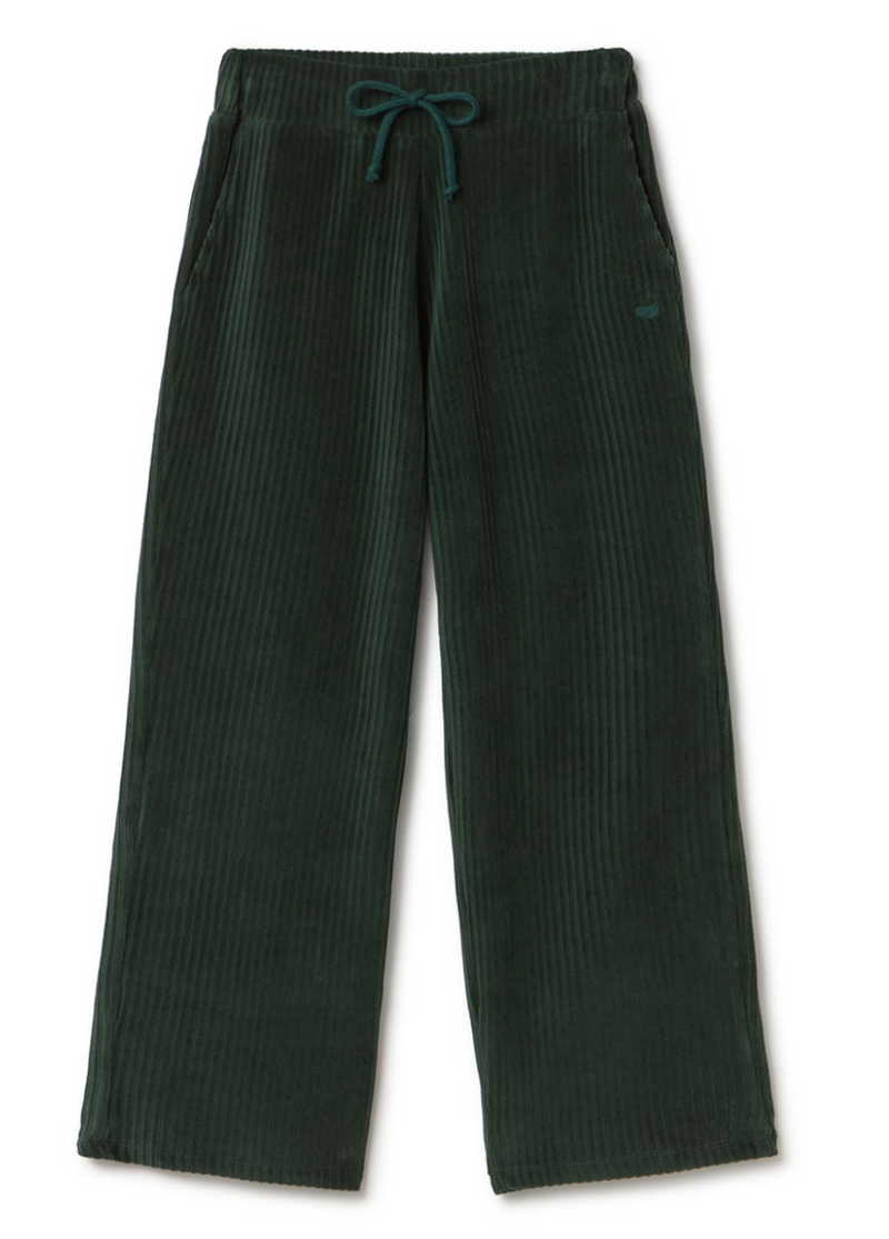 TWOTHIRDS Abruka dark green velour pants women