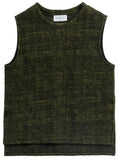 ROTHOLZ Oversized vest speckled green women