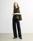 ROTHOLZ Oversized vest speckled green women