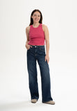 MELAWEAR Prisha cropped ribbed tank top berry blend women