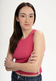 MELAWEAR Prisha cropped ribbed tank top berry blend women