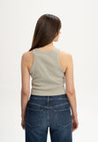 MELAWEAR Prisha cropped ribbed tank top dusty green women