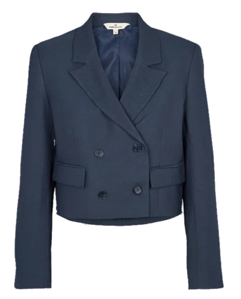 BASIC APPAREL Radi short jacket BA573-03 navy melange 886 women