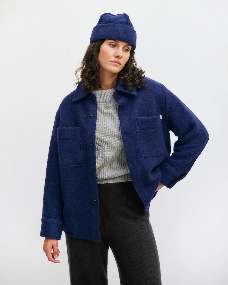 ROTHOLZ Relaxed overshirt royal blue women