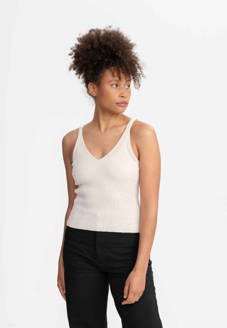 MELAWEAR Rhada knit top cream blend women