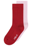 MELAWEAR Rib socks 2-pack pomegranate gelato raspberry unisex