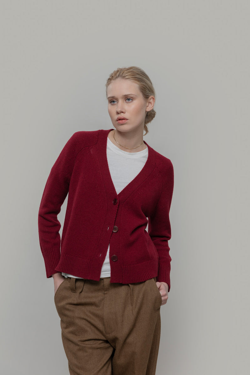 RIFO Tosca cardigan red vinaccia women