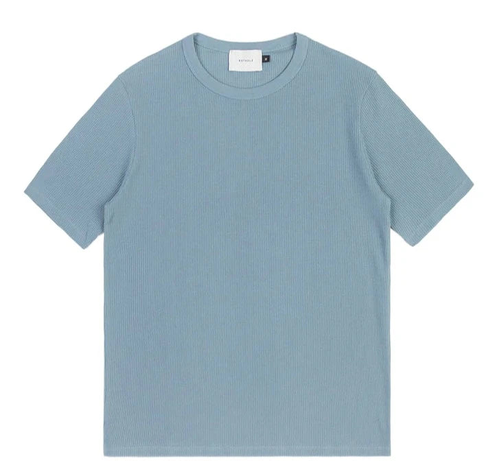 ROTHOLZ Waffle T-shirt blue men