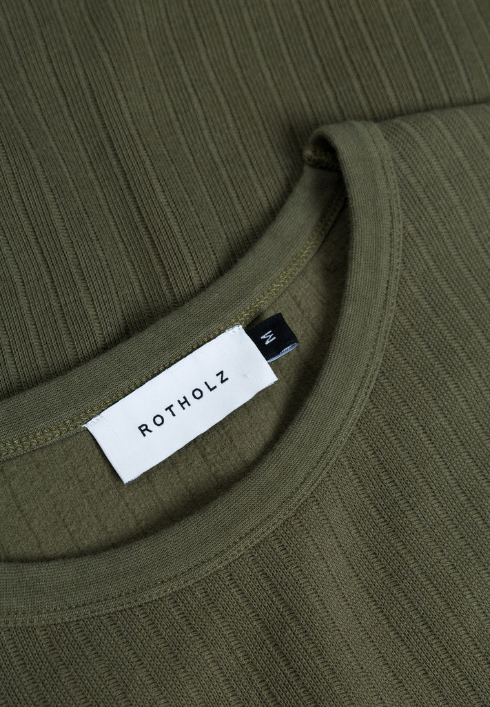 ROTHOLZ Heavy ribbed t-shirt moss green unisex