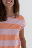 TWOTHIRDS Santandria striped t-shirt orange pink women