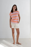TWOTHIRDS Santandria striped t-shirt orange pink women
