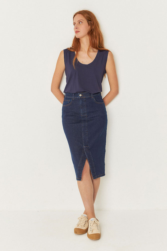 SKFK Aintzane skirt DK dark denim women