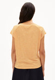 ARMEDANGELS Oneliaa Lovely Stripes t-shirt oatmilk light tangerine women
