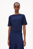 ARMEDANGELS Lualaa lin t-shirt blue noon women