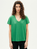 THINKING MU Clavel hemp T-shirt clover green women