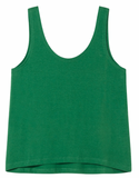 THINKING MU Hemp tank top clover green women