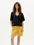 THINKING MU Hemp Libelula blouse black women