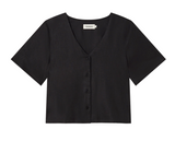 THINKING MU Hemp Libelula blouse black women