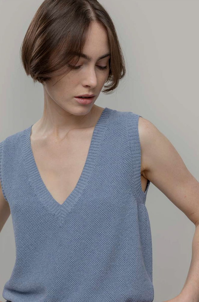 RIFO Elodie vest blue indigo women