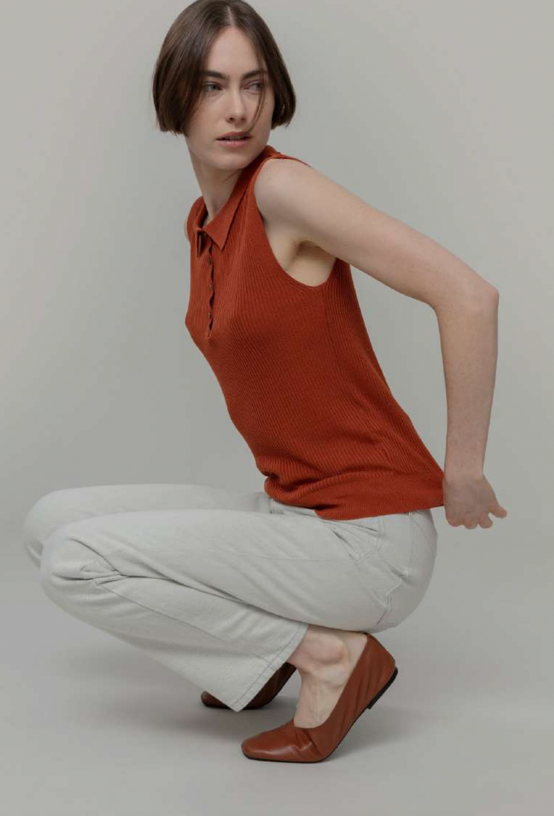 RIFO Blanca top terracotta women