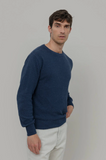 RIFO Gino recycled denim sweater baltic blue men