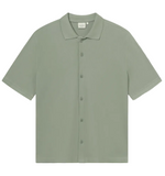 DEDICATED Falkvik waffle shirt iceberg green men