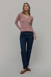 RIFO Realma silk cardigan malva women