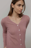 RIFO Realma silk cardigan malva women