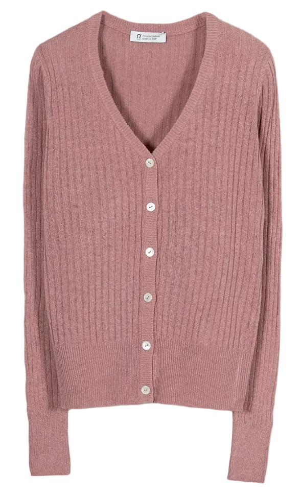 RIFO Realma silk cardigan malva women