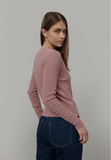 RIFO Realma silk cardigan malva women