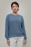 RIFO Alice recycled denim sweater atlantic blue women