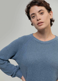 RIFO Alice recycled denim sweater atlantic blue women