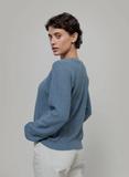 RIFO Alice recycled denim sweater atlantic blue women