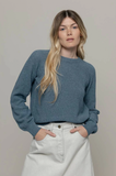 RIFO Alice recycled denim sweater atlantic blue women