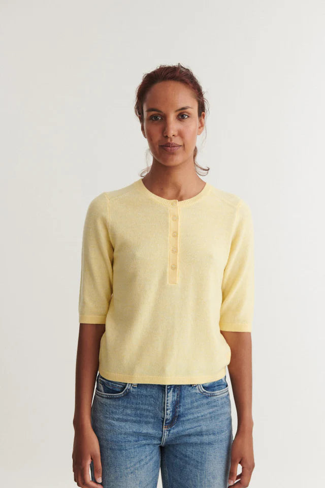 BASIC APPAREL Selem granddad tee BA203-01 878 sunlight women