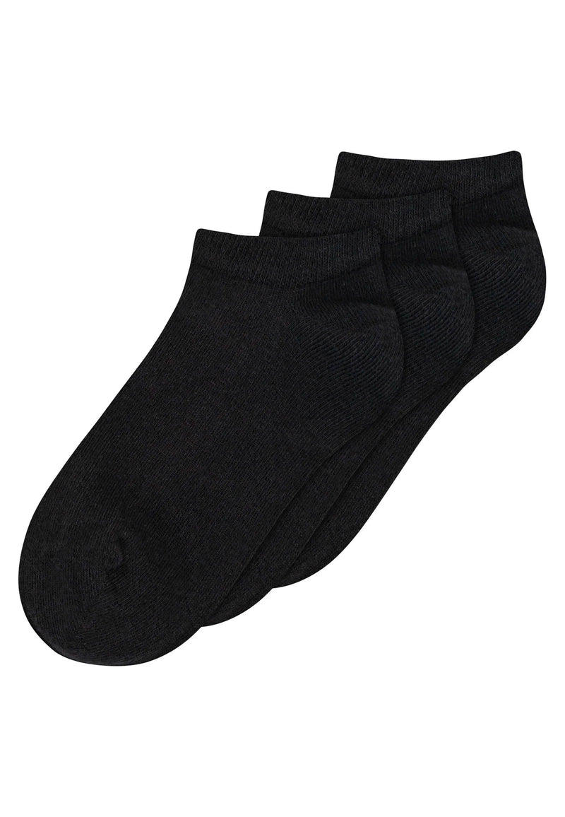 MELAWEAR 3 pack sneaker socks black unisex